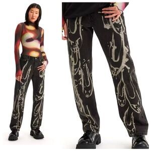 New Levi's X Barbie Ferreira 501 '90s Jeans Size 24 Grunge Limited Edition